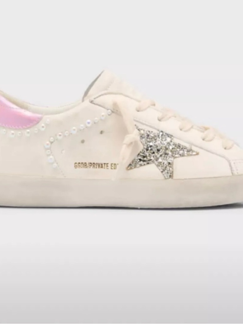 GOLDEN GOOSE Neiman Marcus special edition star low top pearl pink shoes